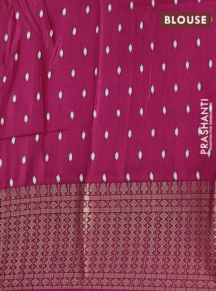 Semi dola saree wine shade with allover butta prints and zari woven border