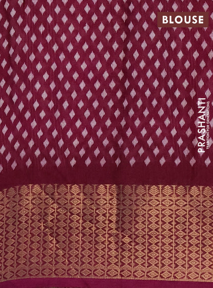 Semi dola saree wine shade with allover prints and zari woven border