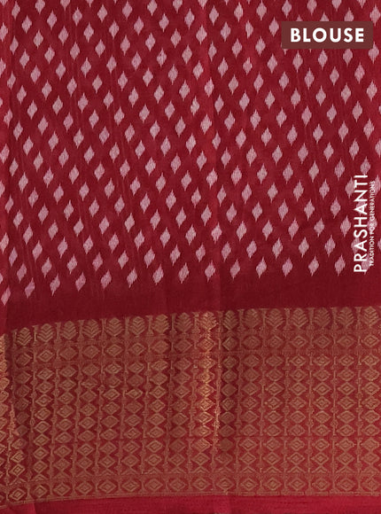 Semi dola saree maroon with allover prints and zari woven border