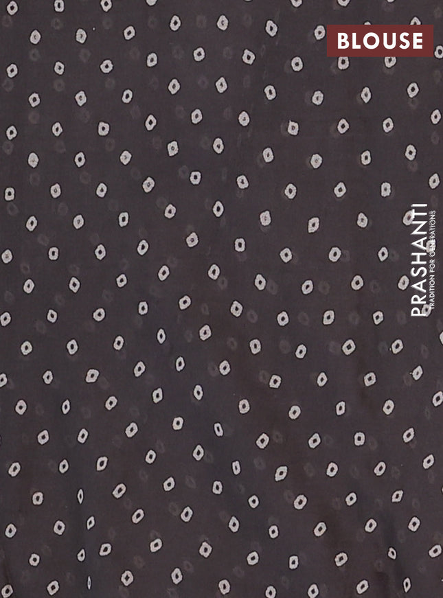 Kota doria saree grey with allover warli prints and printed border