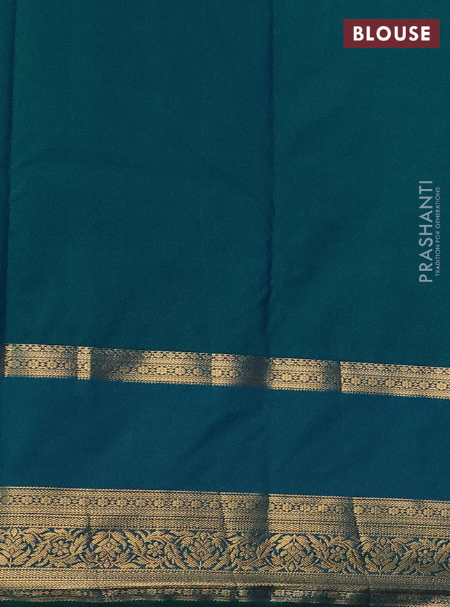 Bangalori silk saree yellow and teal blue with zari woven buttas and rettapet zari woven border and Butta style