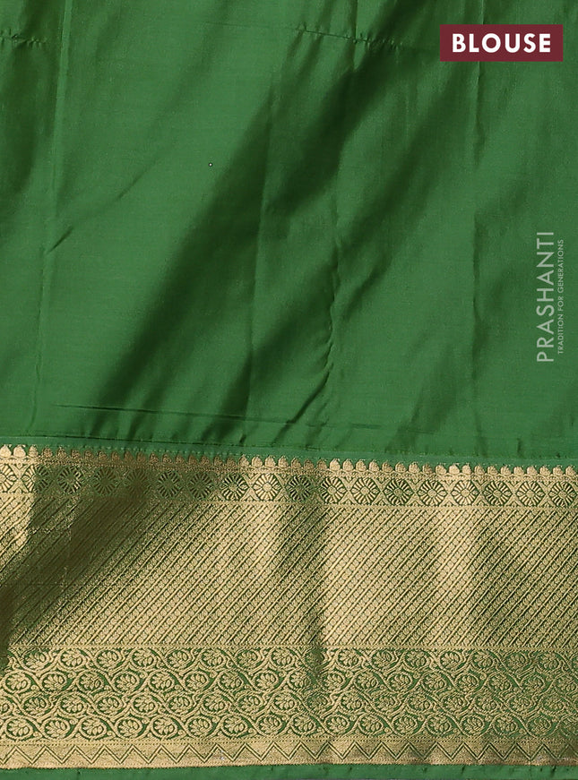 Bangalori silk saree lavender and green with zari woven buttas and zari woven border and Butta style