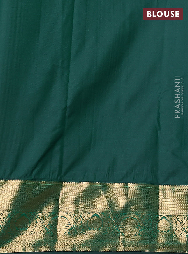 Bangalori silk saree light pink and green with allover zari weaves and zari woven border and Allover weaves
