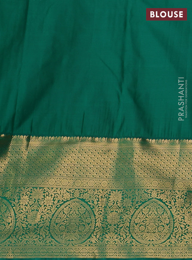 Bangalori silk saree pastel lavender and green with zari woven buttas and long zari woven border and Butta style