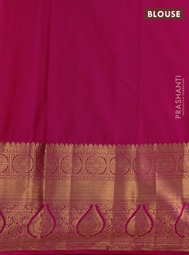 Bangalori silk saree cream and pink with zari woven buttas and long zari woven border and Butta style