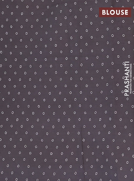 Kota doria saree grey with allover dabu prints and printed border