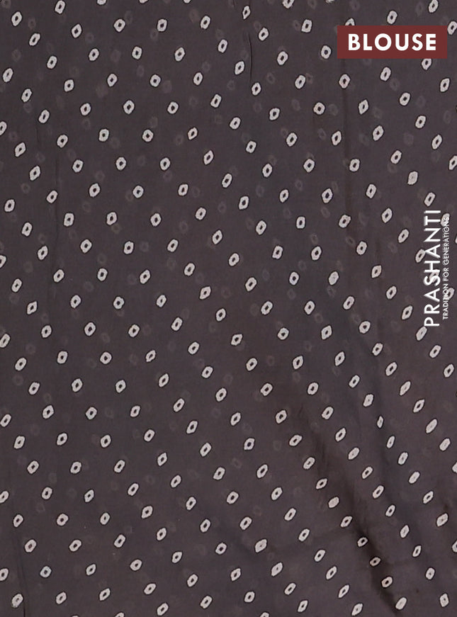 Kota doria saree grey and off white with allover warli prints and printed border