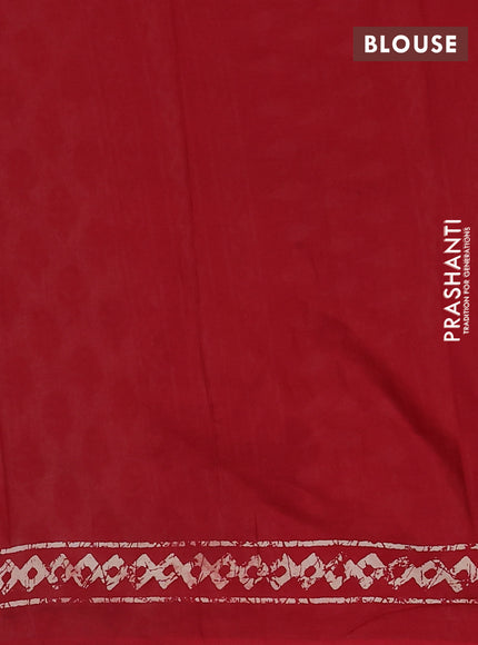 Kota doria saree sandal and maroon with allover butta prints and printed border