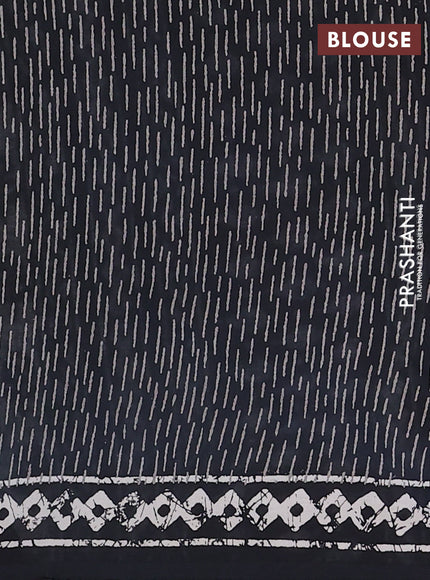 Kota doria saree off white and black with allover butta prints and printed border