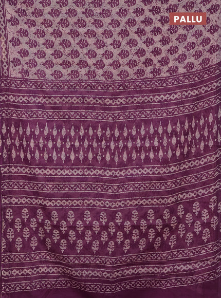 Kota doria saree pastel peach shade and purple with allover butta prints and printed border