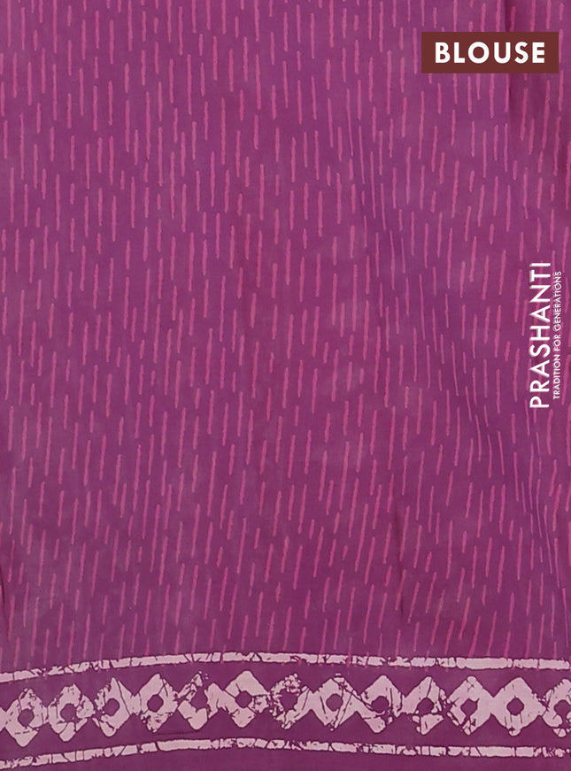 Kota doria saree pastel peach shade and purple with allover butta prints and printed border