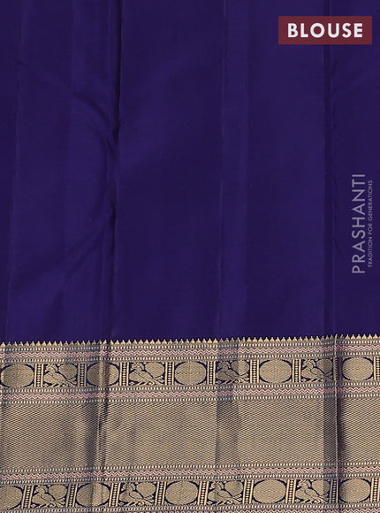 Pure kanchipuram silk saree pink and cs blue with zari woven buttas and zari woven border