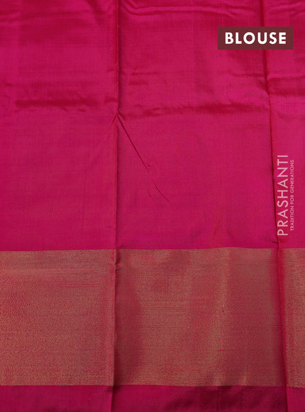 Ikat silk kids lehenga teal blue and pink with allover ikat weaves and long ikat woven zari border