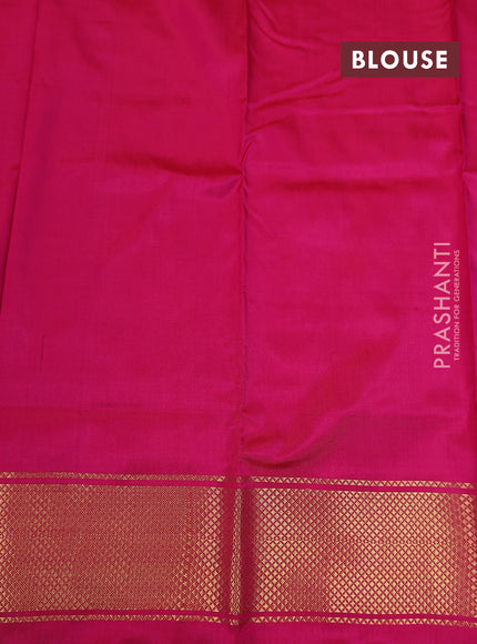 Ikat silk kids lehenga yellow and pink with allover ikat weaves and long ikat woven zari border