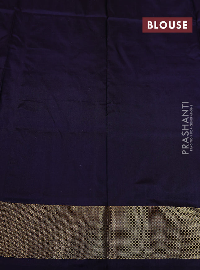 Ikat silk kids lehenga red and navy blue with allover ikat weaves and long ikat woven zari border