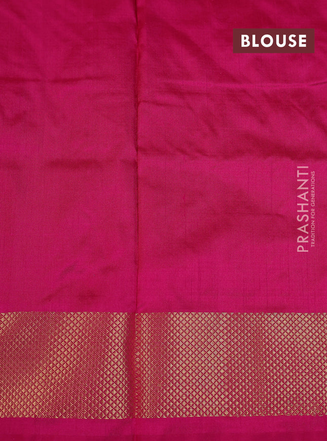 Ikat silk kids lehenga off white and pink with allover ikat butta weaves and long ikat woven zari border