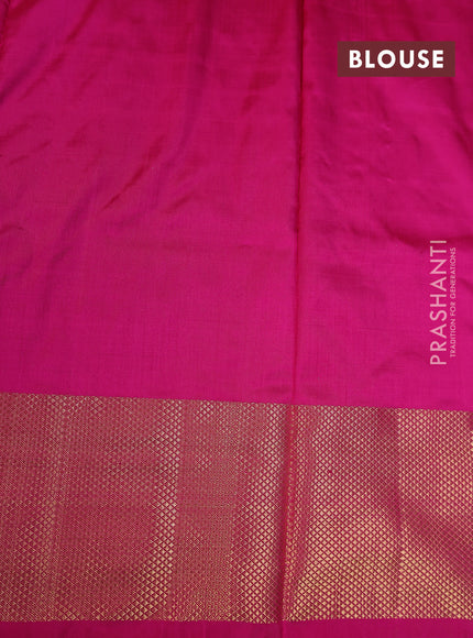 Ikat silk kids lehenga mustard yellow and pink with allover ikat weaves and zari woven border