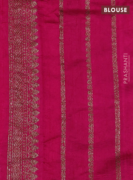 Banarasi raw silk saree cs blue and pink with woven buttas and woven border