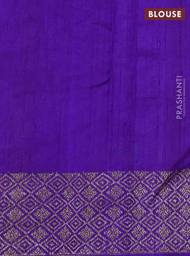 Banarasi raw silk saree red and violet with woven buttas and woven border