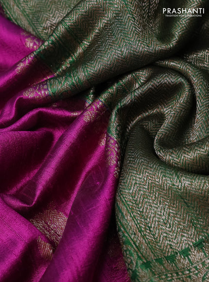 Banarasi raw silk saree purple and green with woven buttas and woven border
