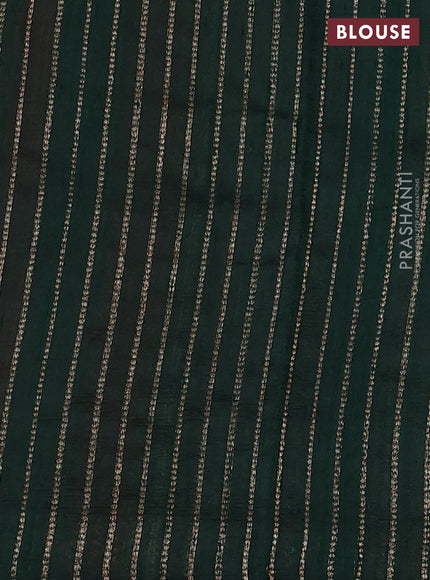 Banarasi raw silk saree red and bottle green with woven buttas and woven border