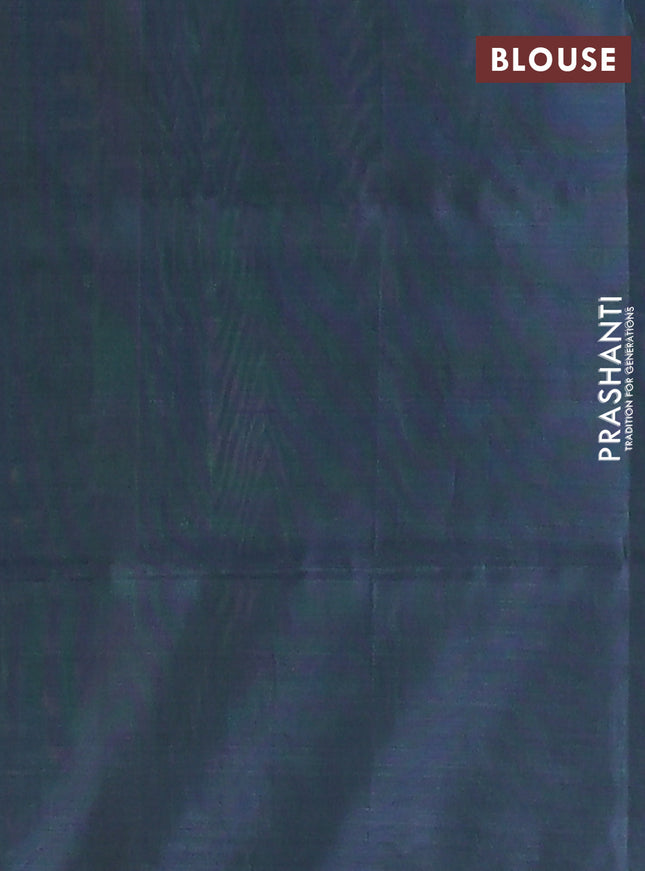 Banana pith saree pale yellow and dual shade of bluish green with thread woven buttas in borderless style