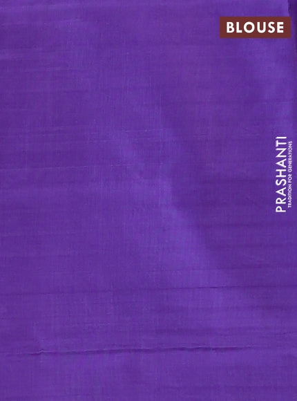 Banana pith saree peach orange and violet with allover stripe pattern in borderless style