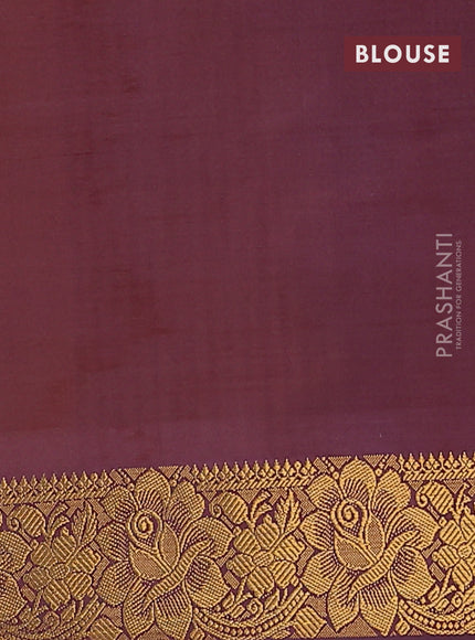 Banana pith saree mango yellow and deep maroon with thread woven buttas and zari woven border