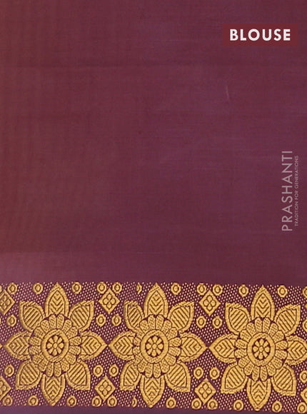Banana pith saree yellow and deep maroon with thread woven buttas and zari woven border