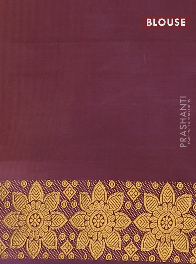 Banana pith saree yellow and deep maroon with thread woven buttas and zari woven border