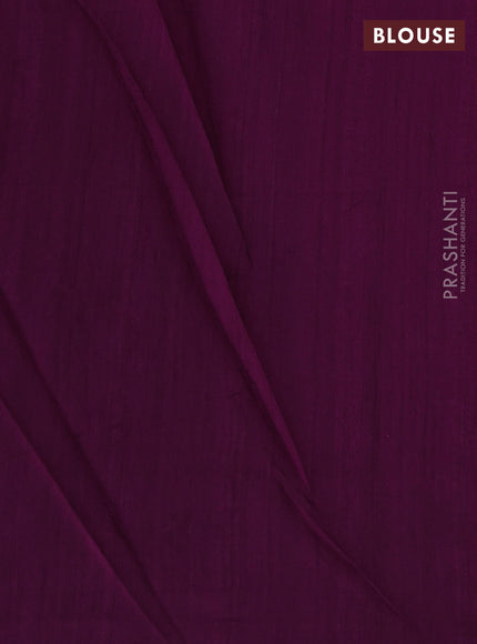 Semi tussar saree purple with kalamkari applique work