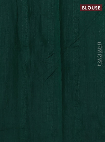 Semi tussar saree green with kalamkari applique work