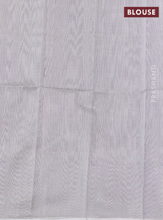 Pure uppada silk saree violet with silver zari woven buttas and silver zari woven border