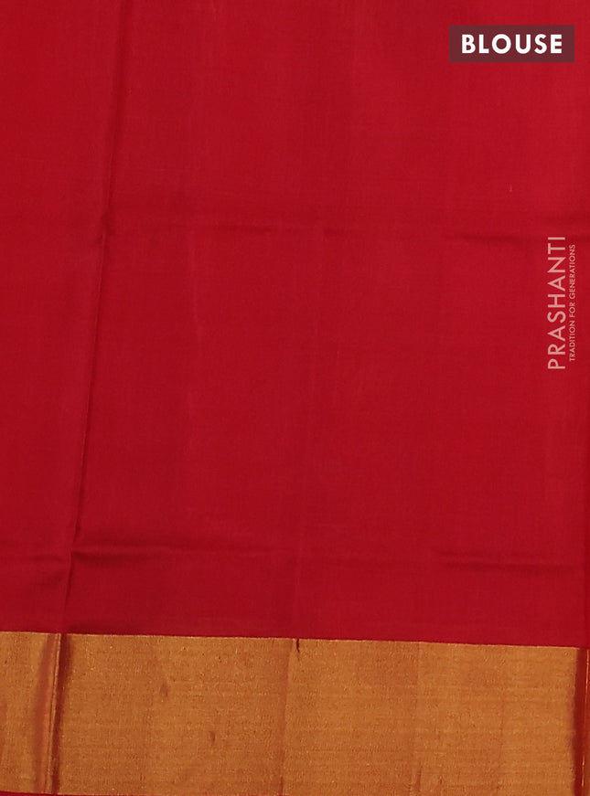 Pure uppada silk saree candy pink and maroon with jamdhani buttas and jamdhani design pallu