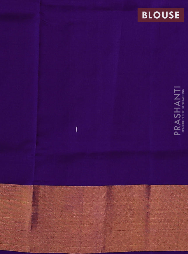 Pure uppada silk saree purple with zari woven paisley buttas and zari woven border