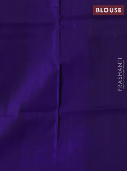 Pure uppada silk saree light green and blue with silver & gold zari woven coin buttas and simple border