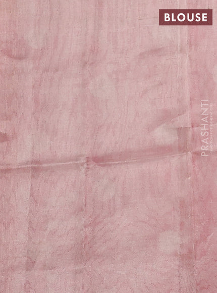 Pure uppada silk saree dual shade of pinkish orange with silver zari woven coin buttas and silver zari woven border