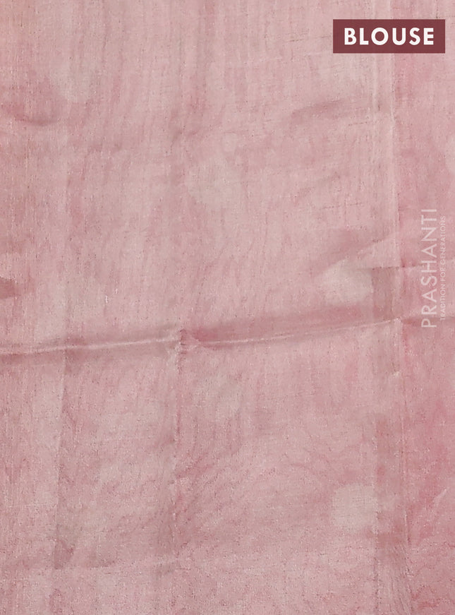 Pure uppada silk saree dual shade of pinkish orange with silver zari woven coin buttas and silver zari woven border