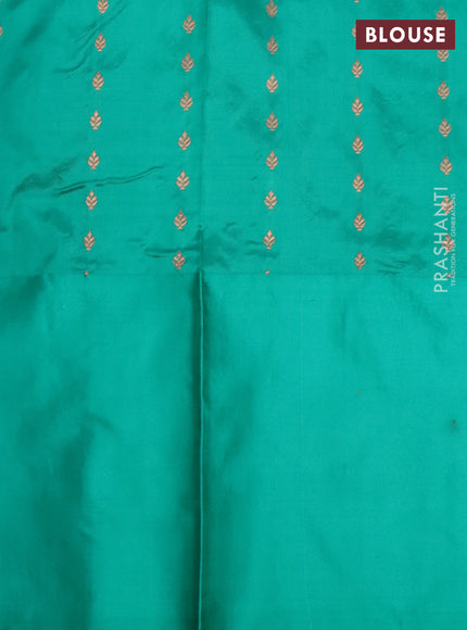 Banarasi katan silk saree mauve pink and teal green shade with allover zari woven buttas and floral zari woven border