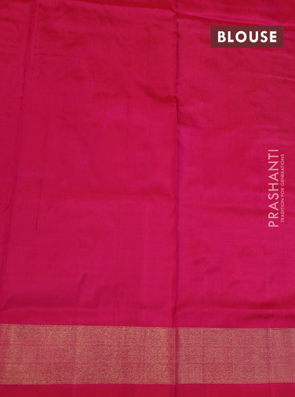 Ikat silk kids lehenga lime yellow and pink with allover ikat weaves and long ikat woven zari border