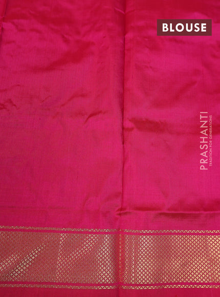 Ikat silk kids lehenga violet and pink with allover ikat weaves and long ikat woven zari border