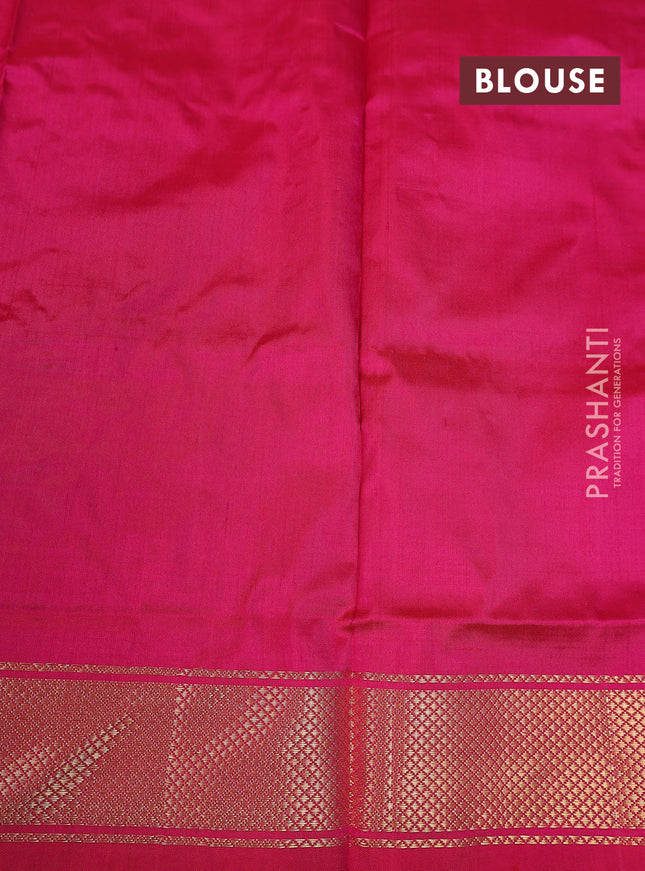 Ikat silk kids lehenga violet and pink with allover ikat weaves and long ikat woven zari border