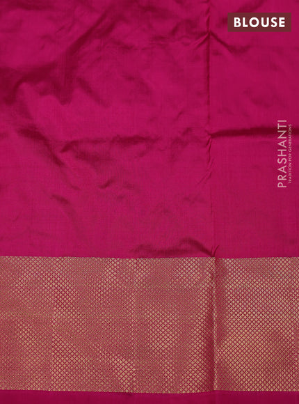 Ikat silk kids lehenga orange and pink with allover ikat weaves and long ikat woven zari border