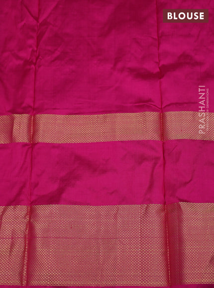 Ikat silk kids lehenga lime yellow and pink with ikat butta weaves and long ikat woven zari border