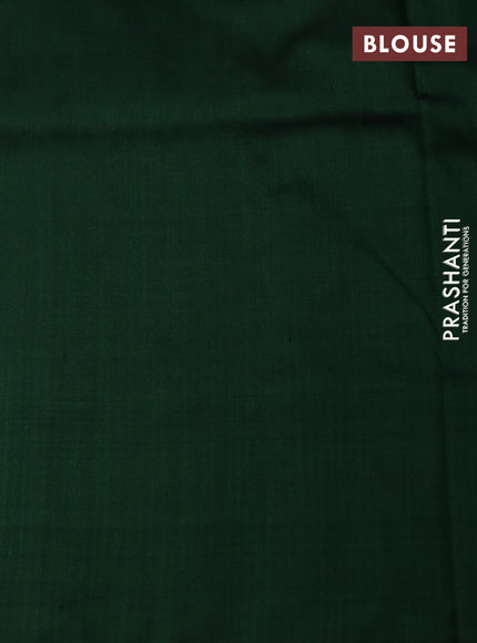 Pochampally silk saree grey and green with allover ikat weaves and simple border