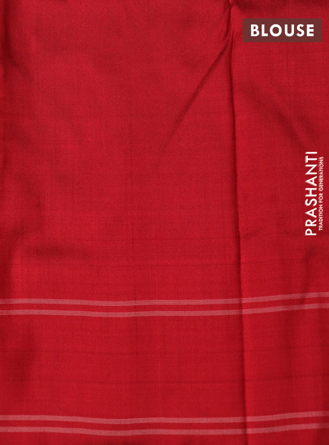 Pochampally silk saree grey and maroon with allover patola weaves and rettapet woven border