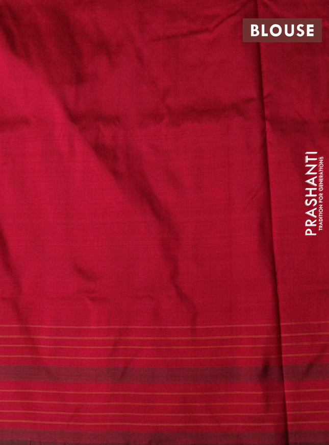 Pochampally silk saree lavender and pink with allover ikat weaves and long ikat woven border