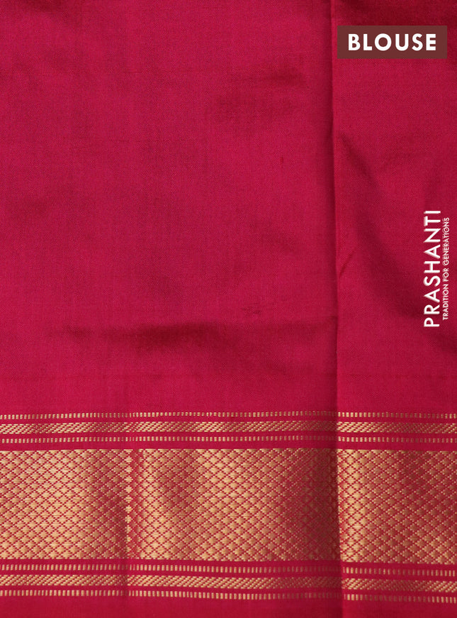 Pochampally silk saree wine shade and pink with allover patola weaves and zari woven border
