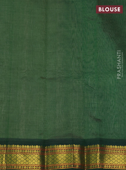 Silk cotton saree sandal and green with plain body and zari woven korvai border