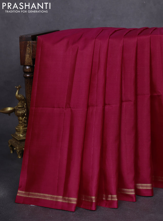 Pure soft silk saree tomato red and pastel green with plain body and kalamkari hand painted pallu